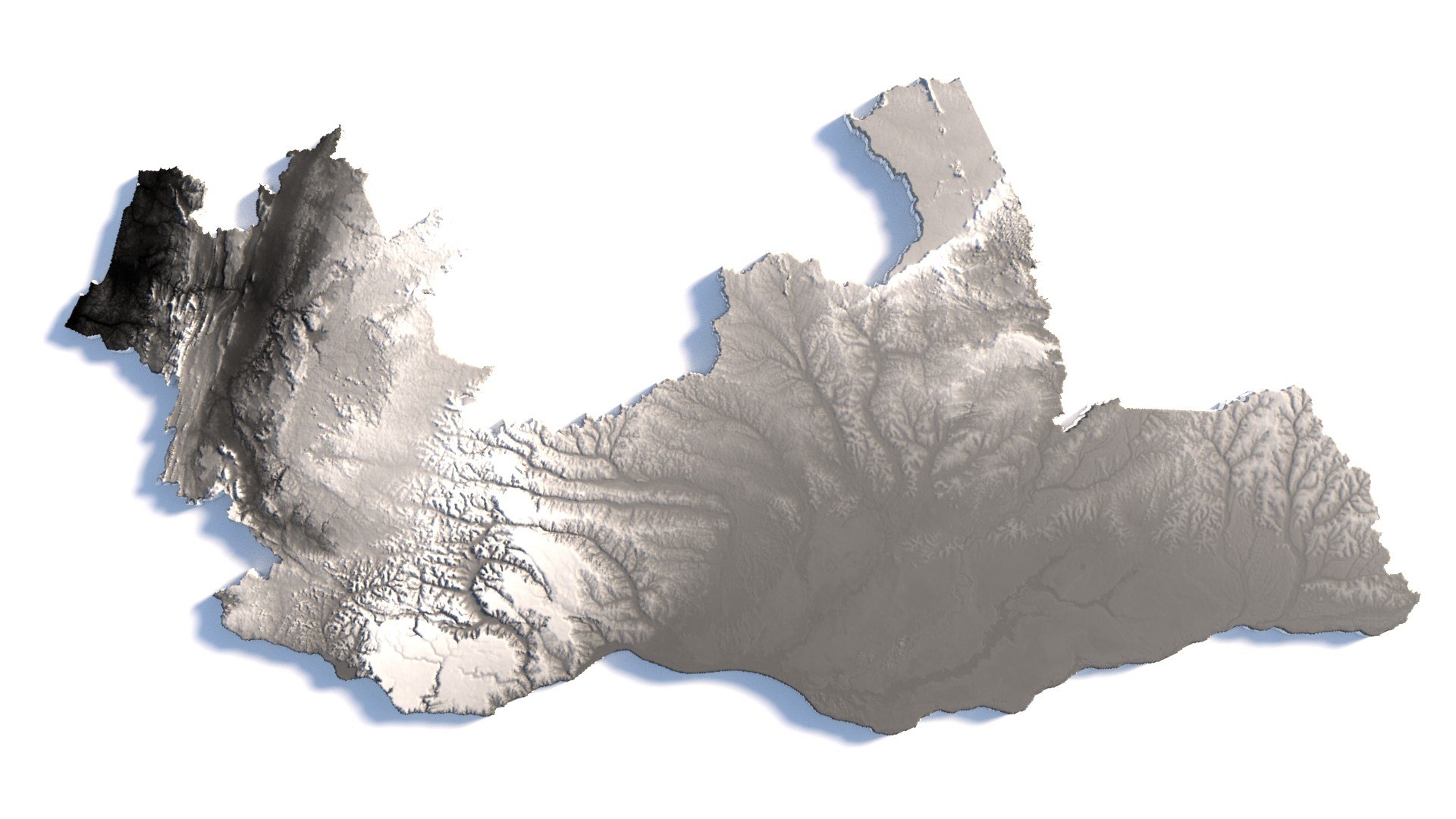 3D Republic Of The Congo Terrain Map Model - TurboSquid 2336681