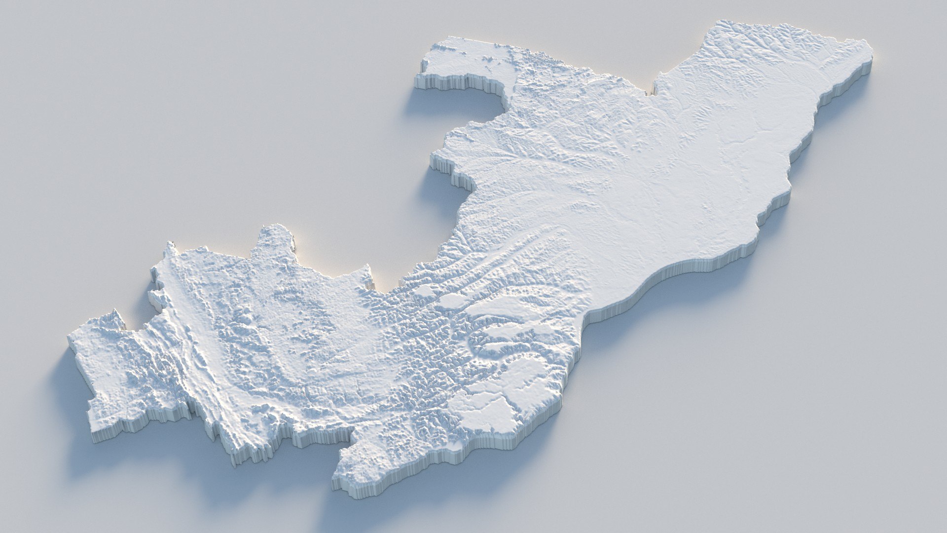 3D Republic Of The Congo Terrain Map Model - TurboSquid 2336681