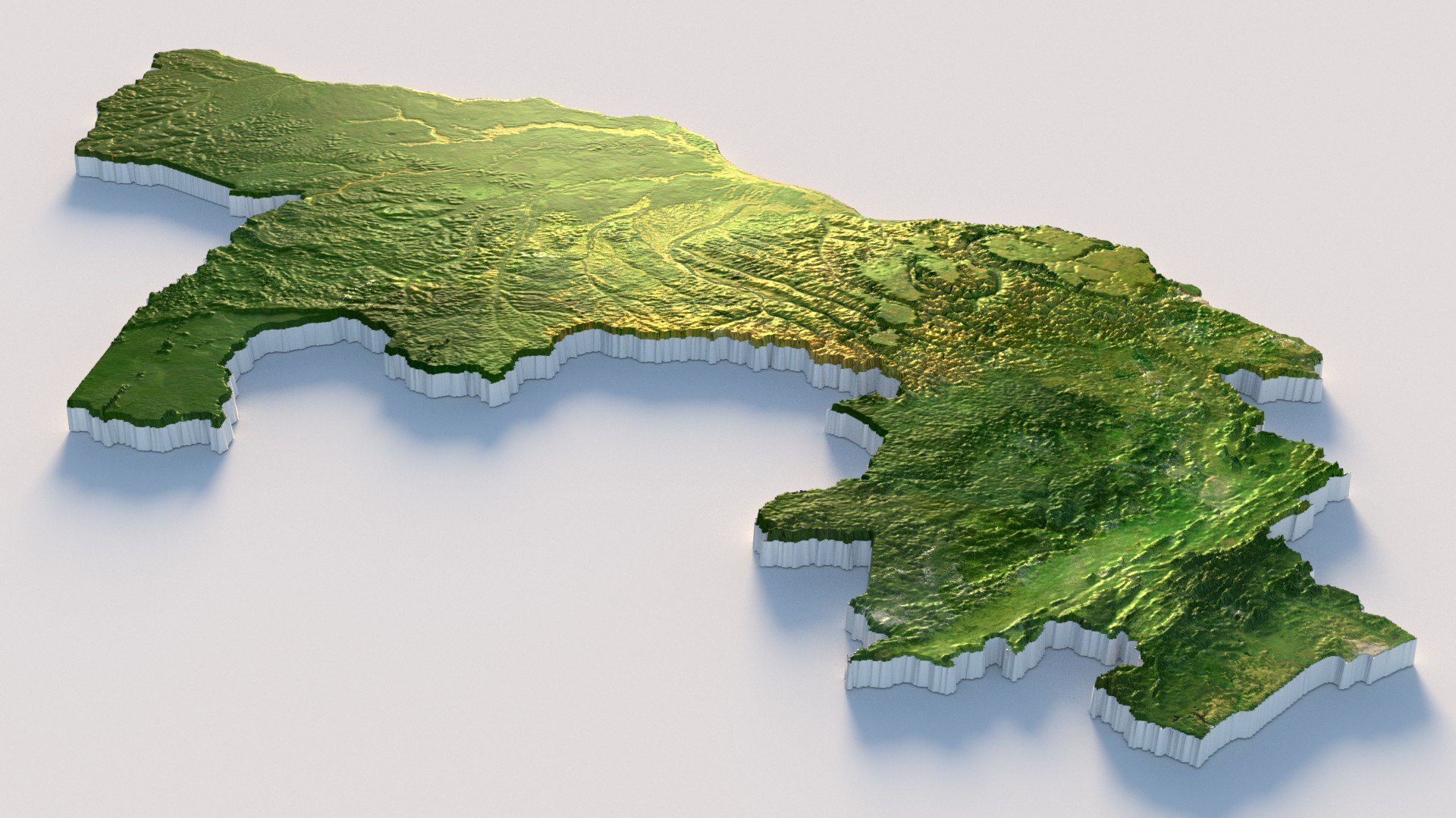 3D Republic Of The Congo Terrain Map Model - TurboSquid 2336681