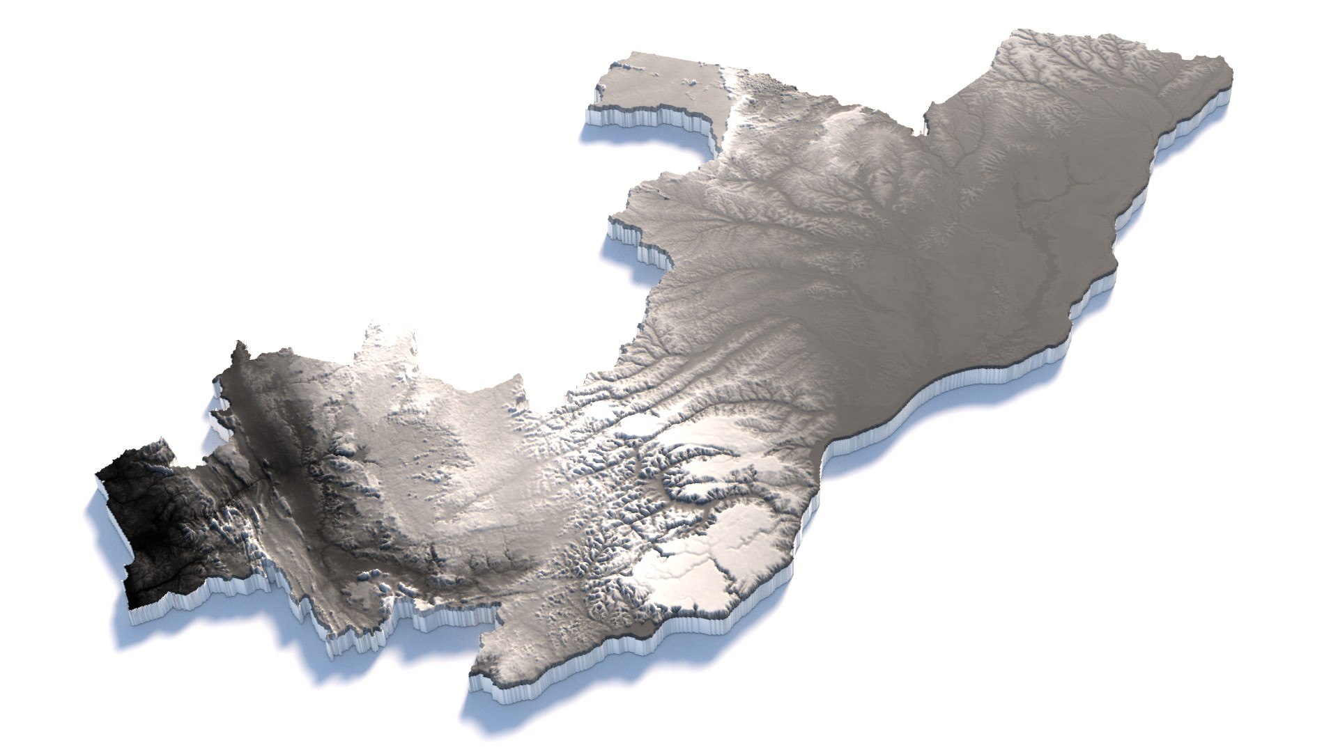 3D Republic Of The Congo Terrain Map Model - TurboSquid 2336681
