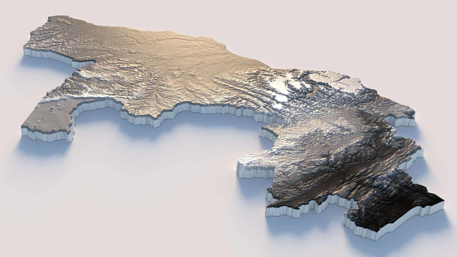 3D Republic Of The Congo Terrain Map Model - TurboSquid 2336681