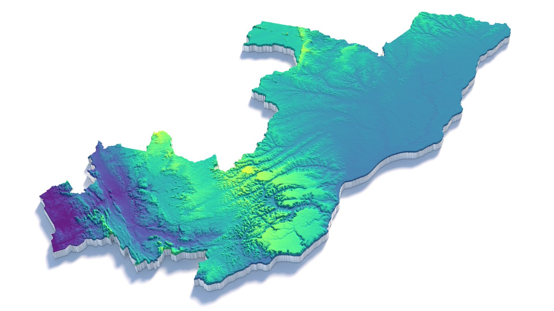 3D Republic Of The Congo Terrain Map Model - TurboSquid 2336681