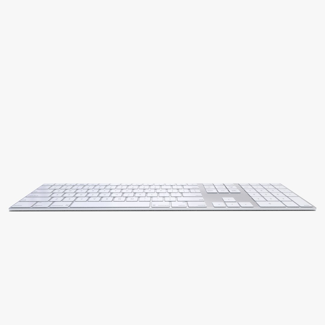 3d Obj Realistic 2015 Wireless Apple Keyboard