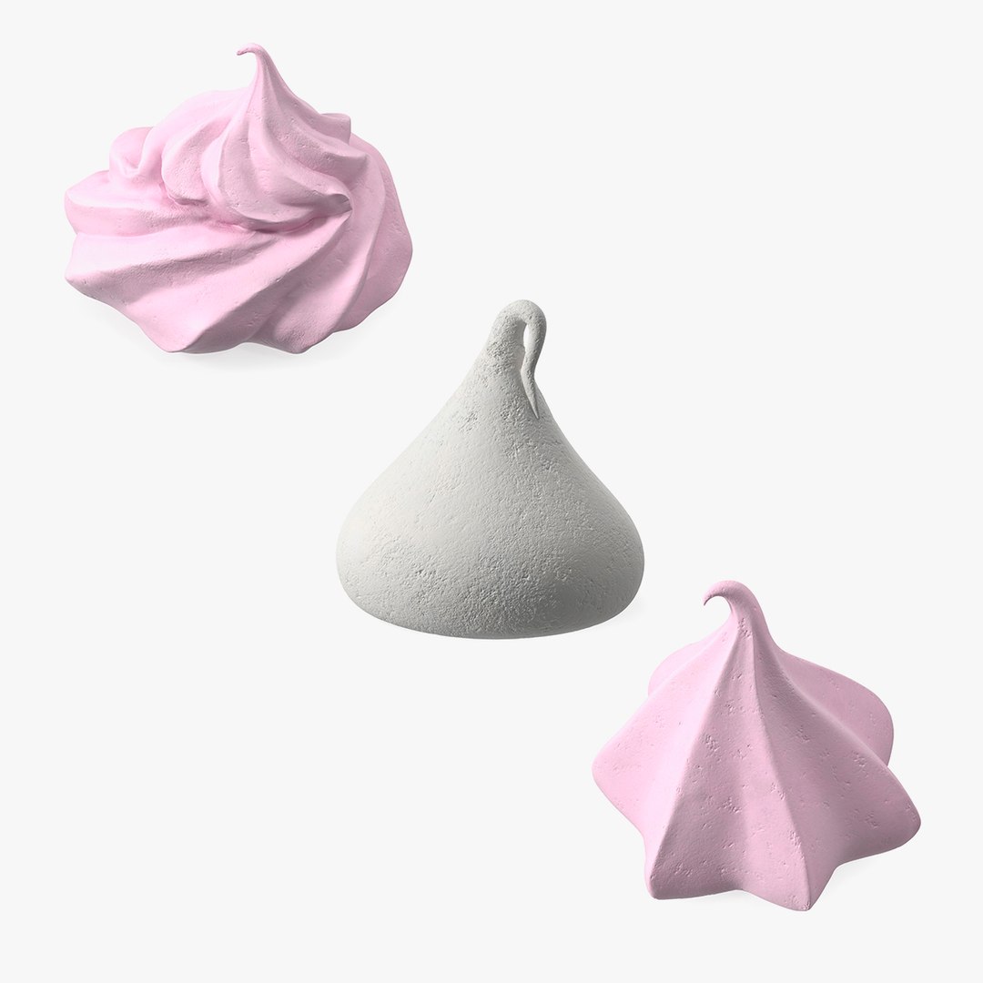 Meringue Cookies Collection 3D model preview