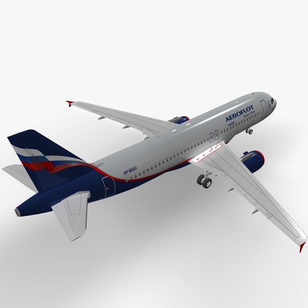 Airbus a320-214 aeroflot airlines 3D model - TurboSquid 1419779