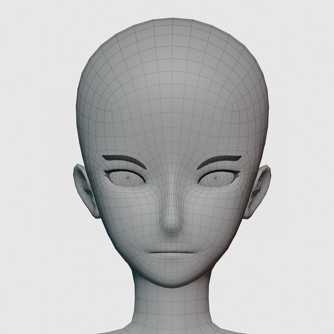 Base Body Anime Female 3D model - TurboSquid 1994882