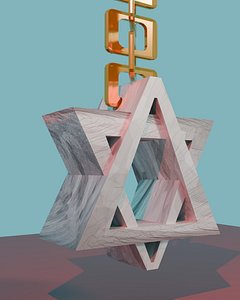 Star of David with a gold chain
