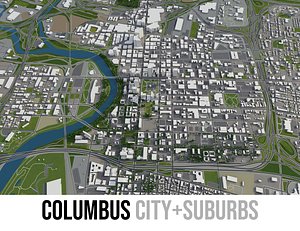 city columbus surrounding area 3D model
