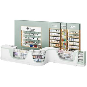 Pharmacy Drugstore showcase 03 3D