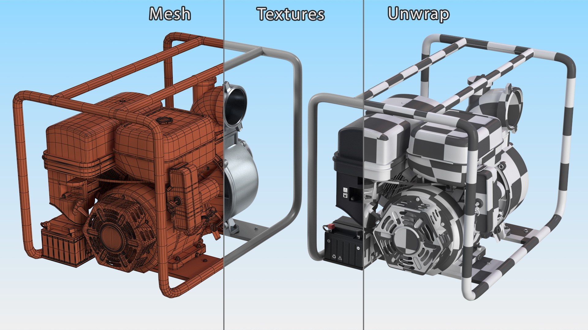 Petrol Water Transfer Pump 3D Model - TurboSquid 2237761