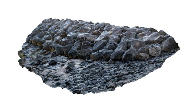 stone breakwater hd 8k 3d obj