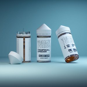 3D e-juice container bottle model