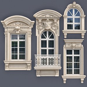 Windows in the style of modern classics 6 3D model