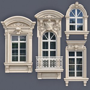 Windows in the style of modern classics 6 3D model