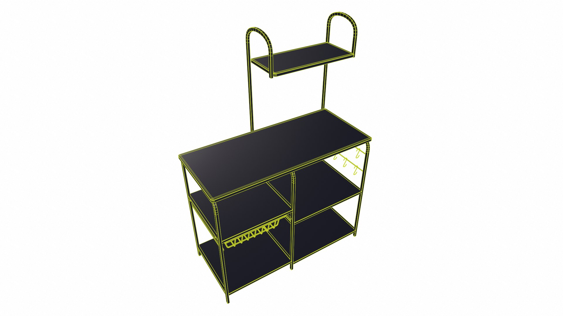 Steel Kitchen Rack 3D Model - TurboSquid 2208634