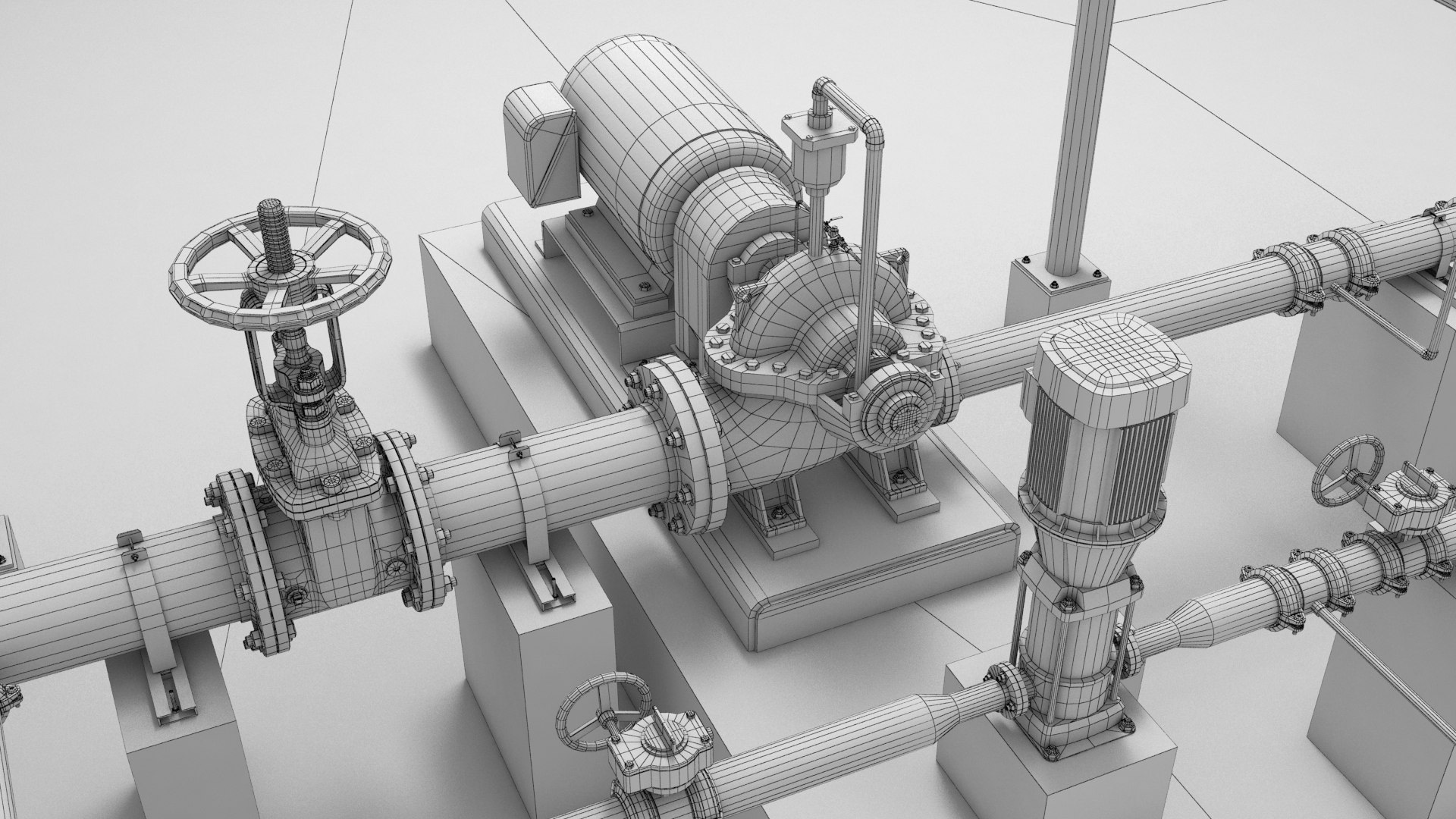 3D Fire Pump Room Model TurboSquid 2076690