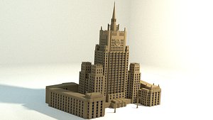 3d model russian mfa building russia