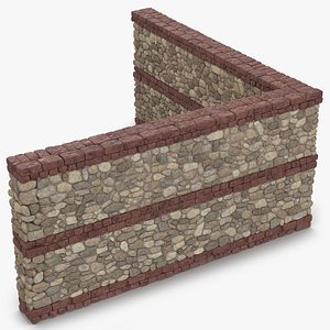 wall section greco roman 3d model