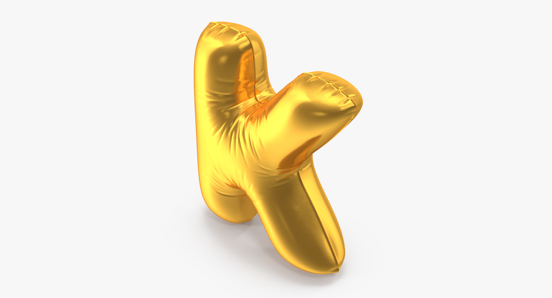 3D foil balloon letter k model TurboSquid 1214796