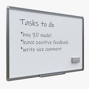 3D Magnetic dry erase white board