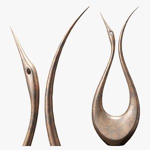 Lyrebird 2 Big Contemporary Abstract Yard statue