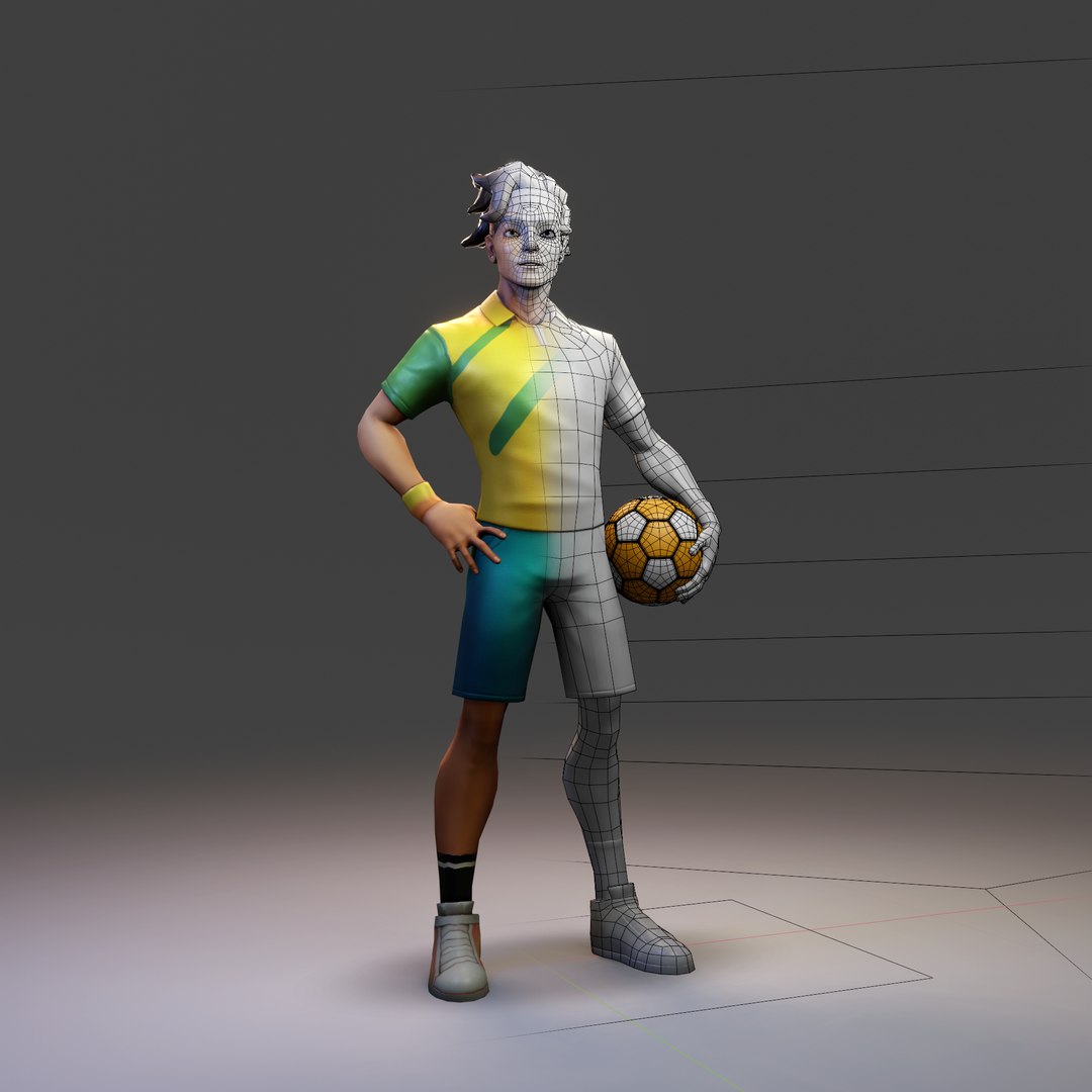 3D Model Football Player PBR 3D Model Low-poly 3D Model - TurboSquid ...
