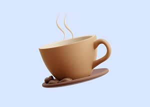 Coffee Time 3D Illustration 3D model