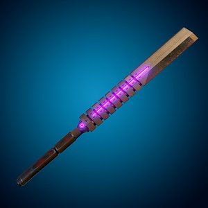 Energy Baton-Sword Low-Poly PBR Textures 3D model