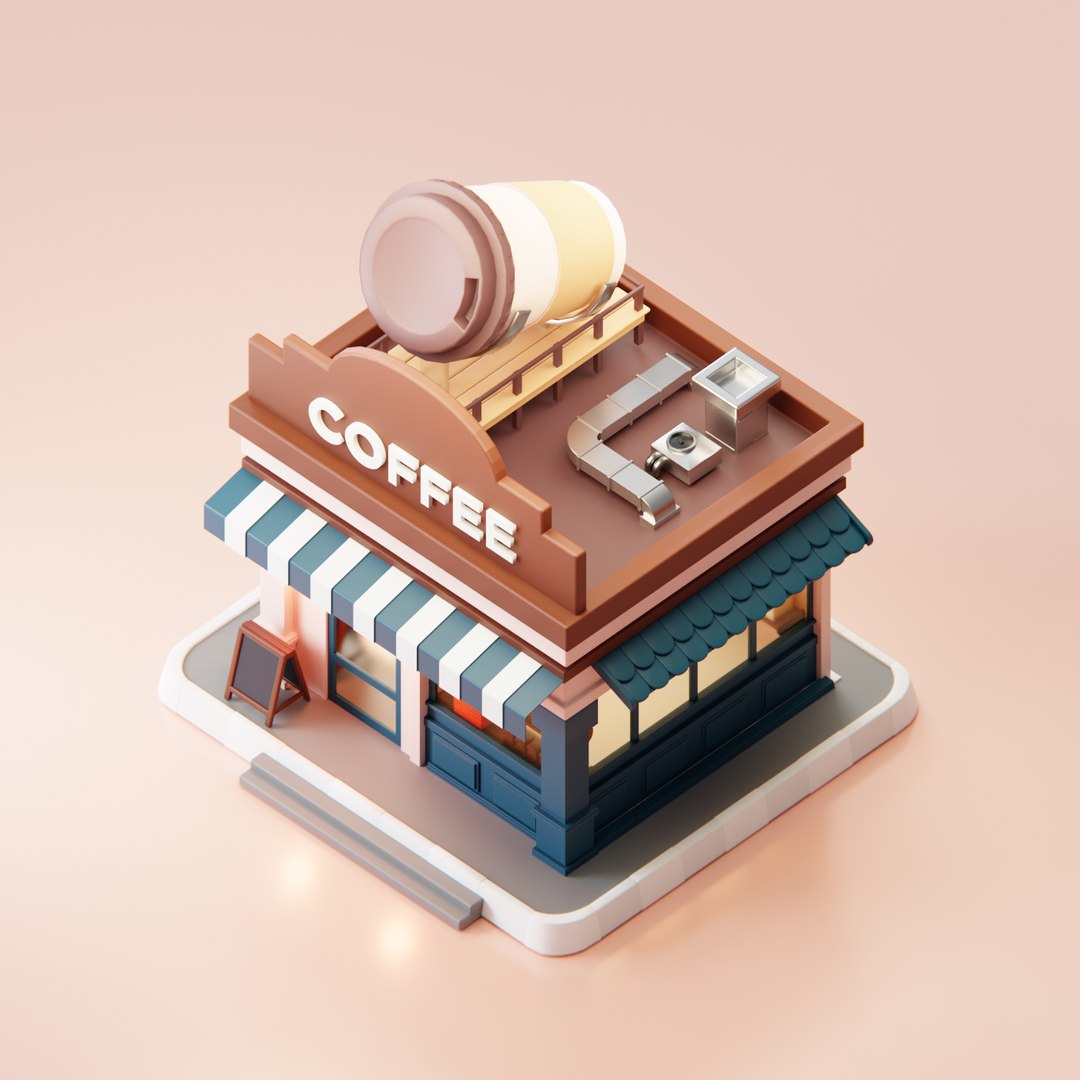 SImple Low Poly Coffee Shop 3D model https://p.turbosquid.com/ts-thumb/s4/tyJ1hg/X1/2/png/1657120801/1920x1080/fit_q87/7ed2e780199efdbe83e50f589a68b71d1290457d/2.jpg