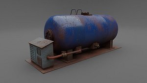 Abandoned liquid storage 3D model