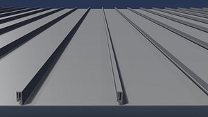 Metal sheet roofing 25O17 3D