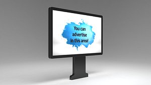 designed advertising billboard 3D model