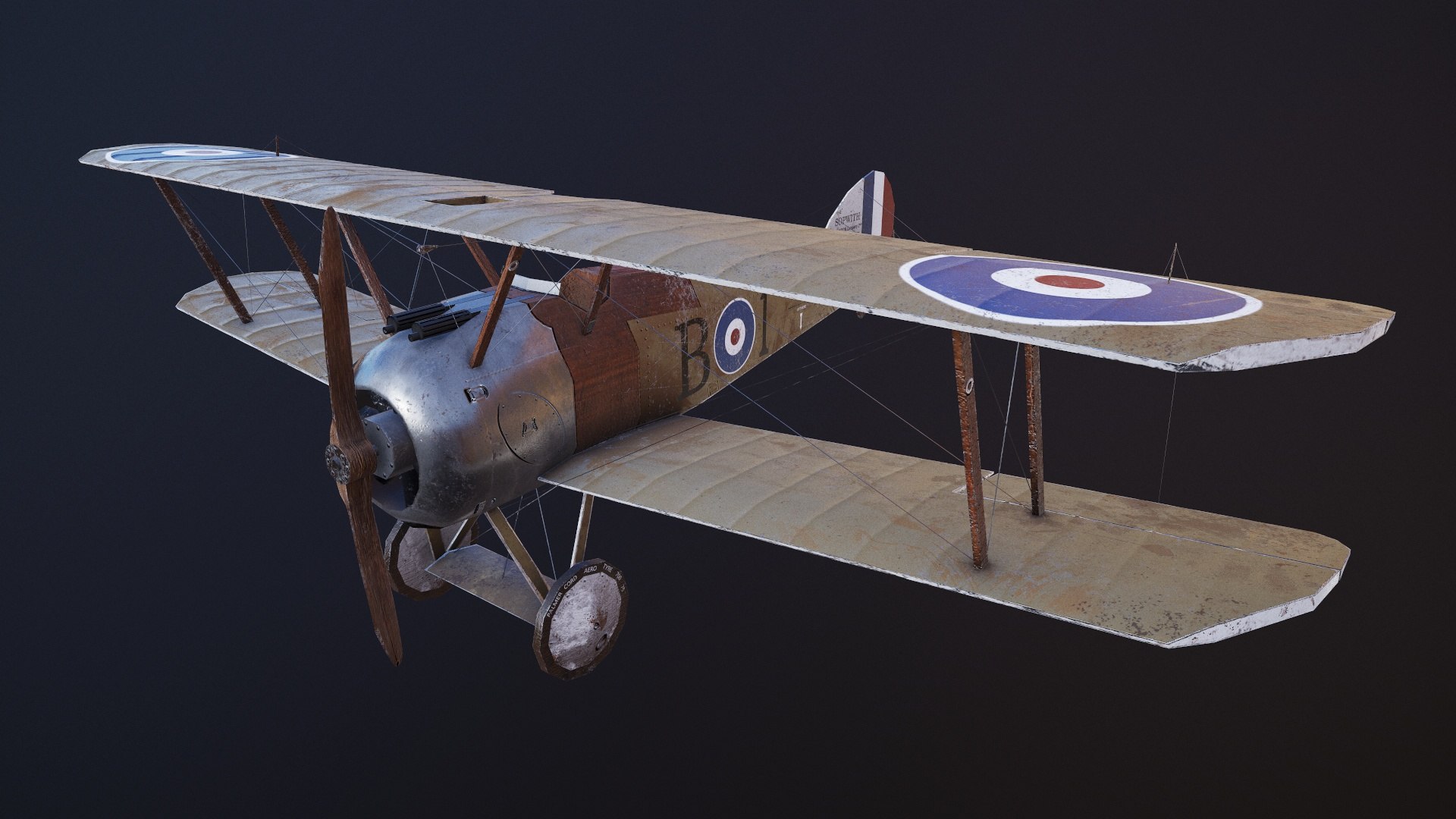 3D sopwith camel ww1 airplane model - TurboSquid 1460538