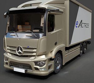 Benz eActros Heavy-Duty EV Tractor - Hyper-Detailed Cinematic 3D Asset