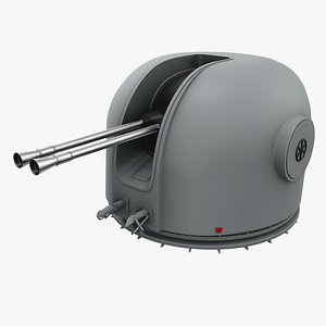 3D Oto Melara Breda 40-70 Naval Gun model