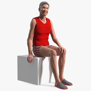 Chinese Elderly Old Man Underwear