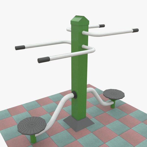 Outdoor Gym Equipment Four 3D model