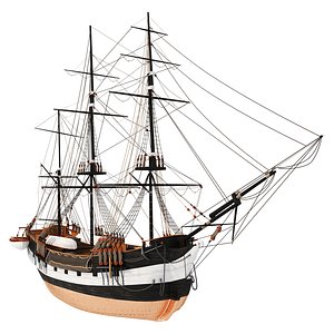 3D old ship beagle