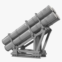 MK 141 Missile Launching System RGM 84 Harpoon SSM Navy 3D Model