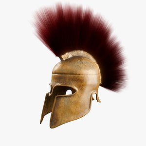 Ancient Greek Helmet Collection Low High Poly