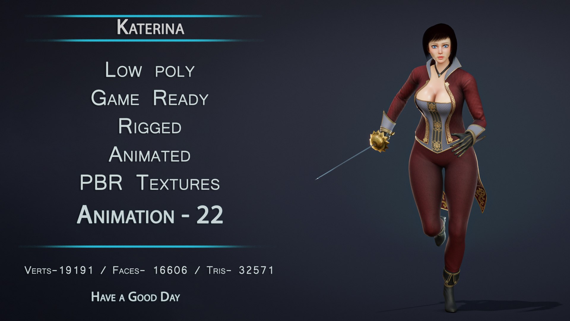 3D model Katerina https://p.turbosquid.com/ts-thumb/s5/W6EGOR/MY/prezent/jpg/1644848810/1920x1080/fit_q87/2a7e2f84fc654967d9f19ccd3ed42b171996ccbd/prezent.jpg