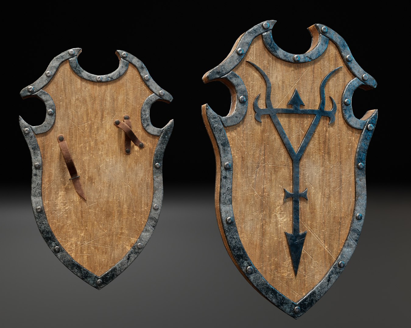 Medieval Wooden Shield 3D - TurboSquid 2403706