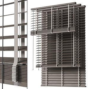 Wooden Blinds Set 32 3D model