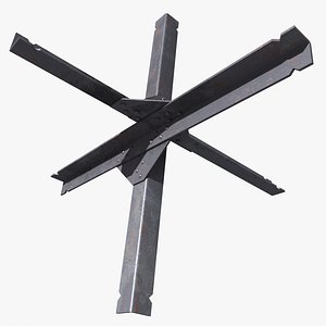 czech tank trap 3d 3ds