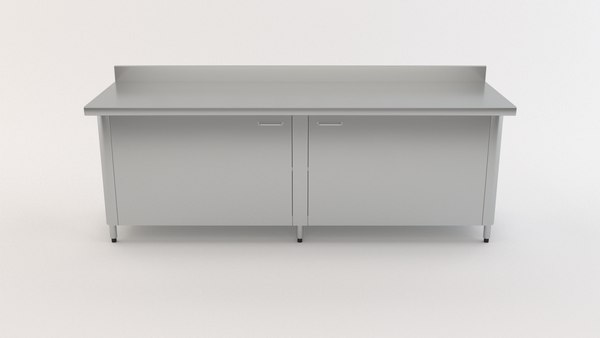 3D Commercial Stainless Steel Kitchen Cabinets - Large - TurboSquid 1768681