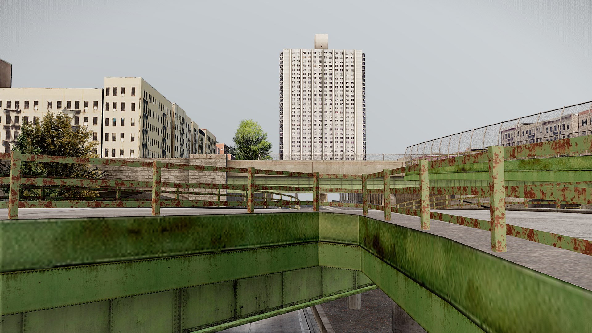 New York Highway With Low Poly City Interstate 3D - TurboSquid 2302897