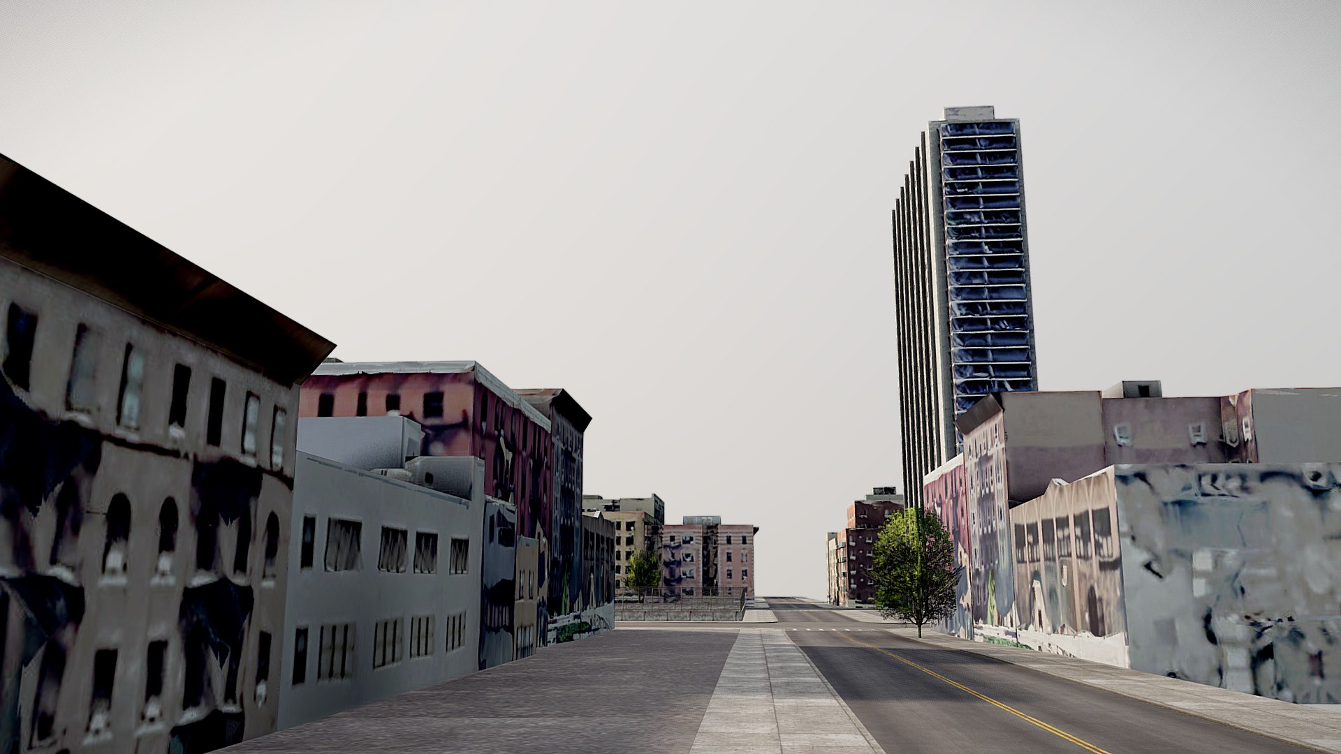 New York Highway With Low Poly City Interstate 3D - TurboSquid 2302897