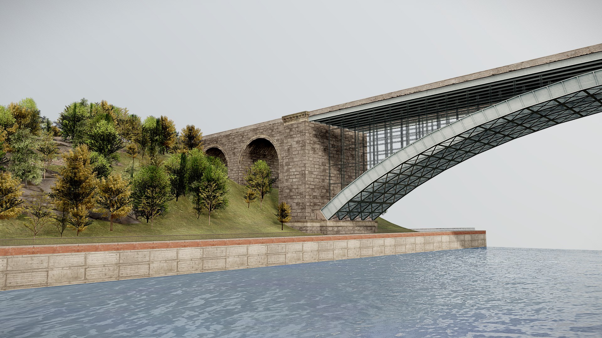 New York Highway With Low Poly City Interstate 3D - TurboSquid 2302897