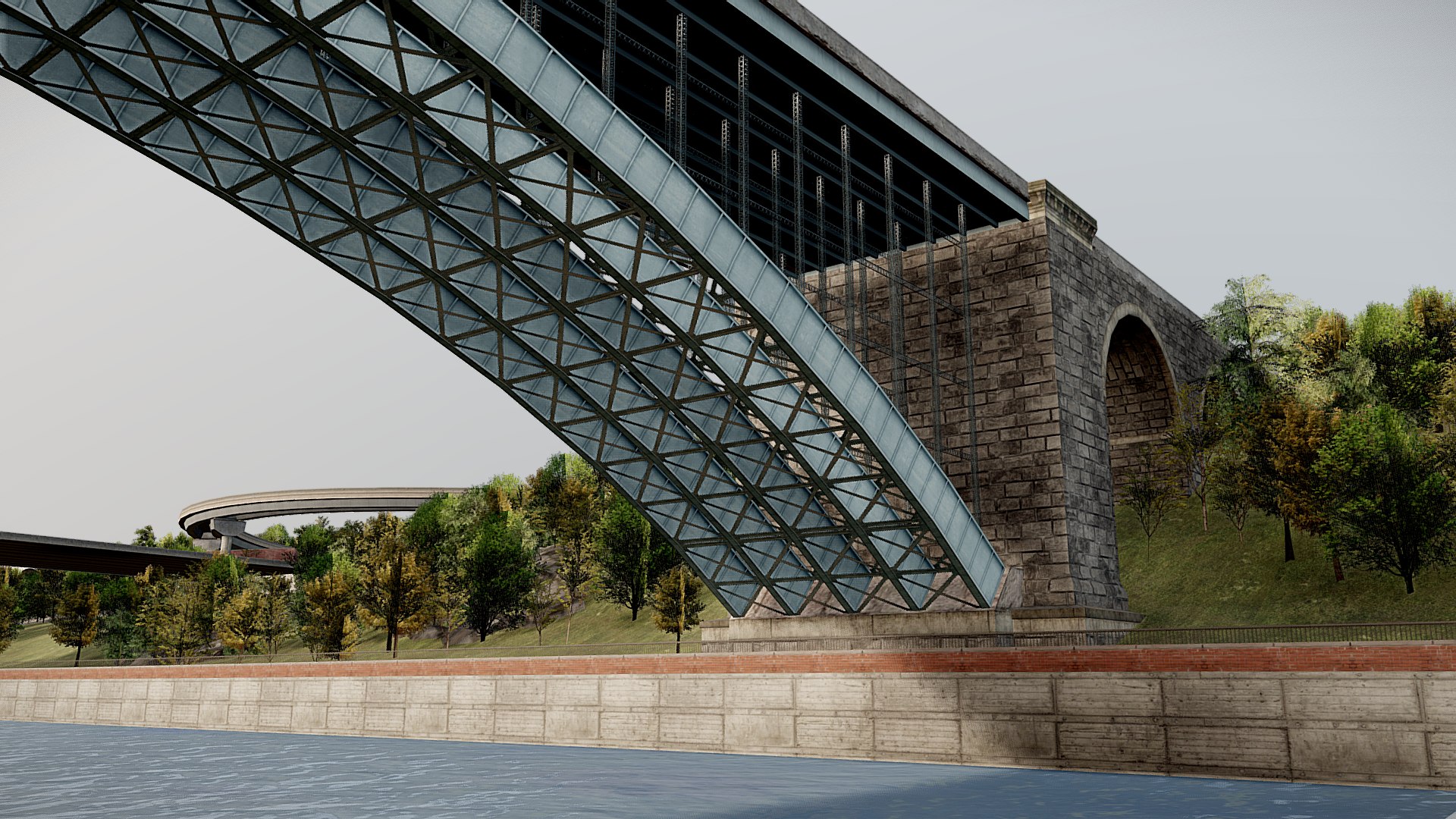 New York Highway With Low Poly City Interstate 3D - TurboSquid 2302897