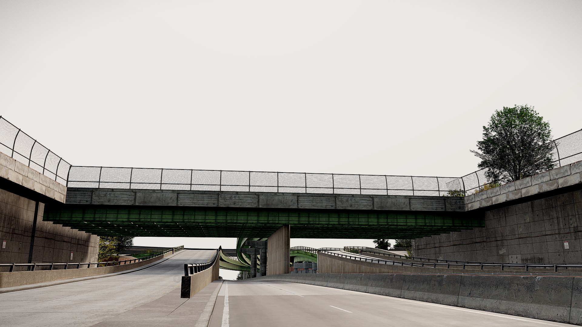 New York Highway With Low Poly City Interstate 3D - TurboSquid 2302897